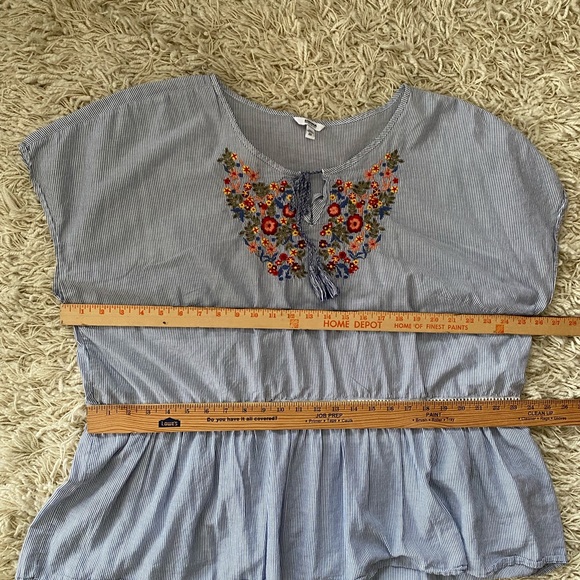 Sonoma blouse short sleeves peplum plus size top size 2X - Picture 7 of 13